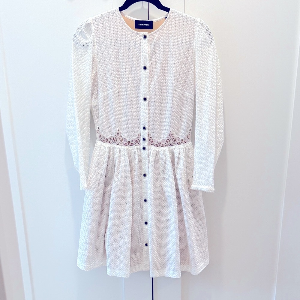 The Kooples White Lace Button-Down Dress - Picture 1 of 6